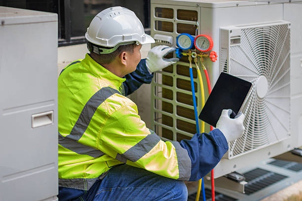 Professional Hvac technician working in Rockland, MA